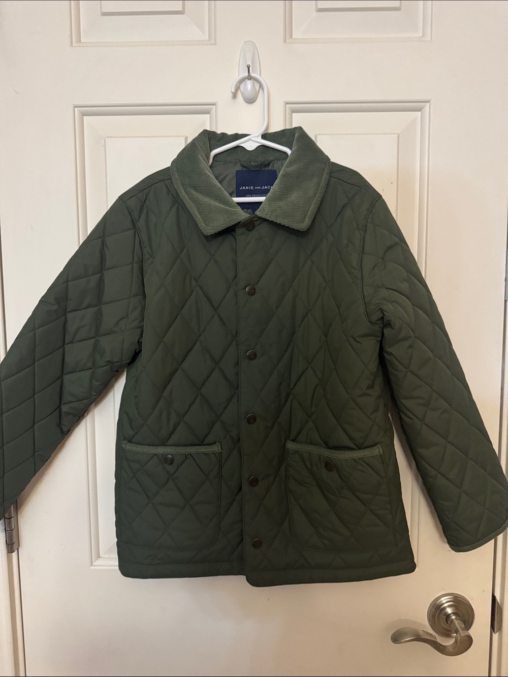 Janie and Jack Quilted Olive Green Kids' Puffer Jacket